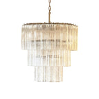 Tiered Tube Murano Glass Chandelier