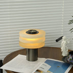 Tiered Obelisk Alabaster Table Lamp