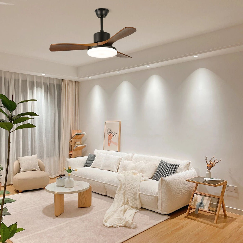 Morty Adams Wooden 48"/52" Ceiling light Ceiling Fan Light
