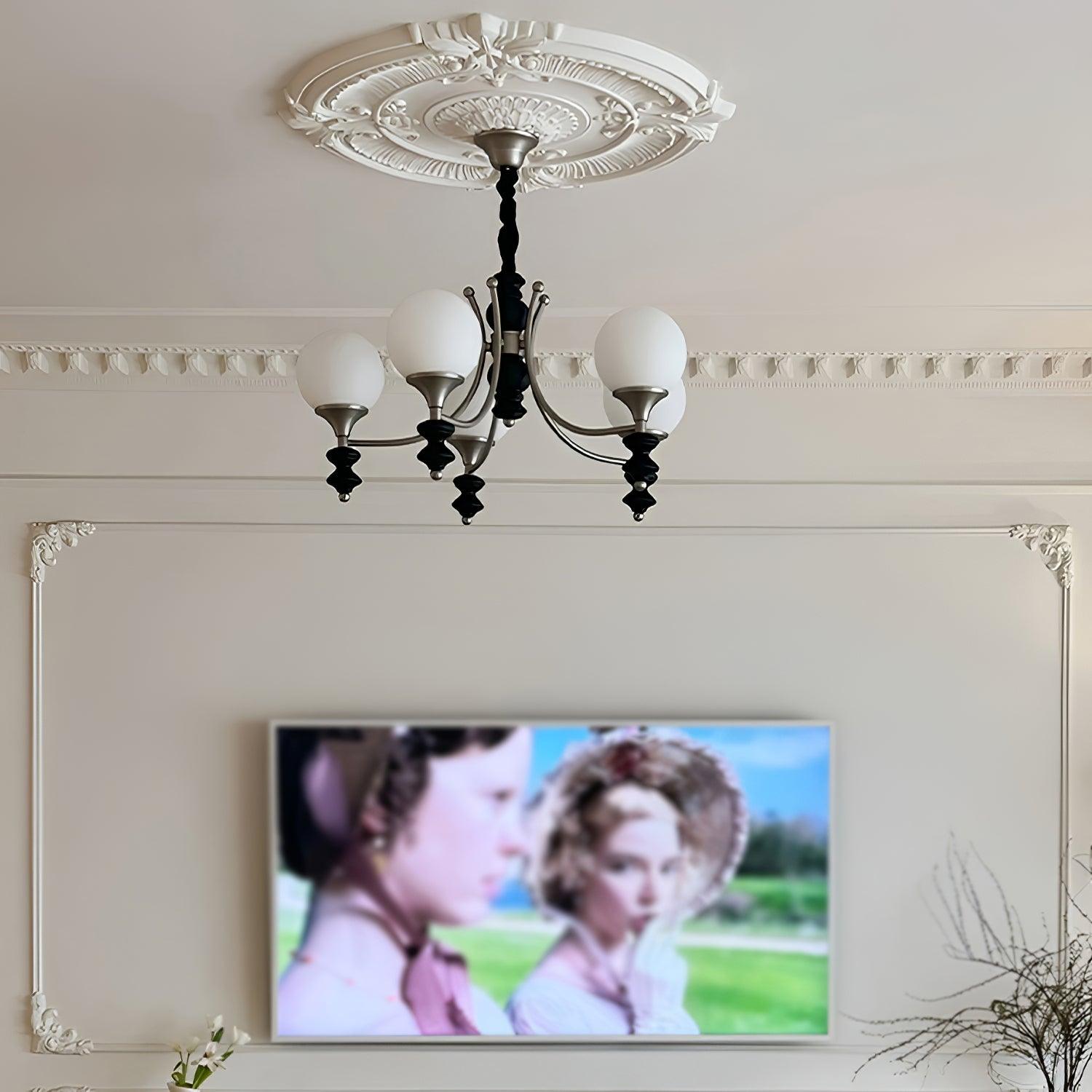 Tina Wooden Crown Chandelier