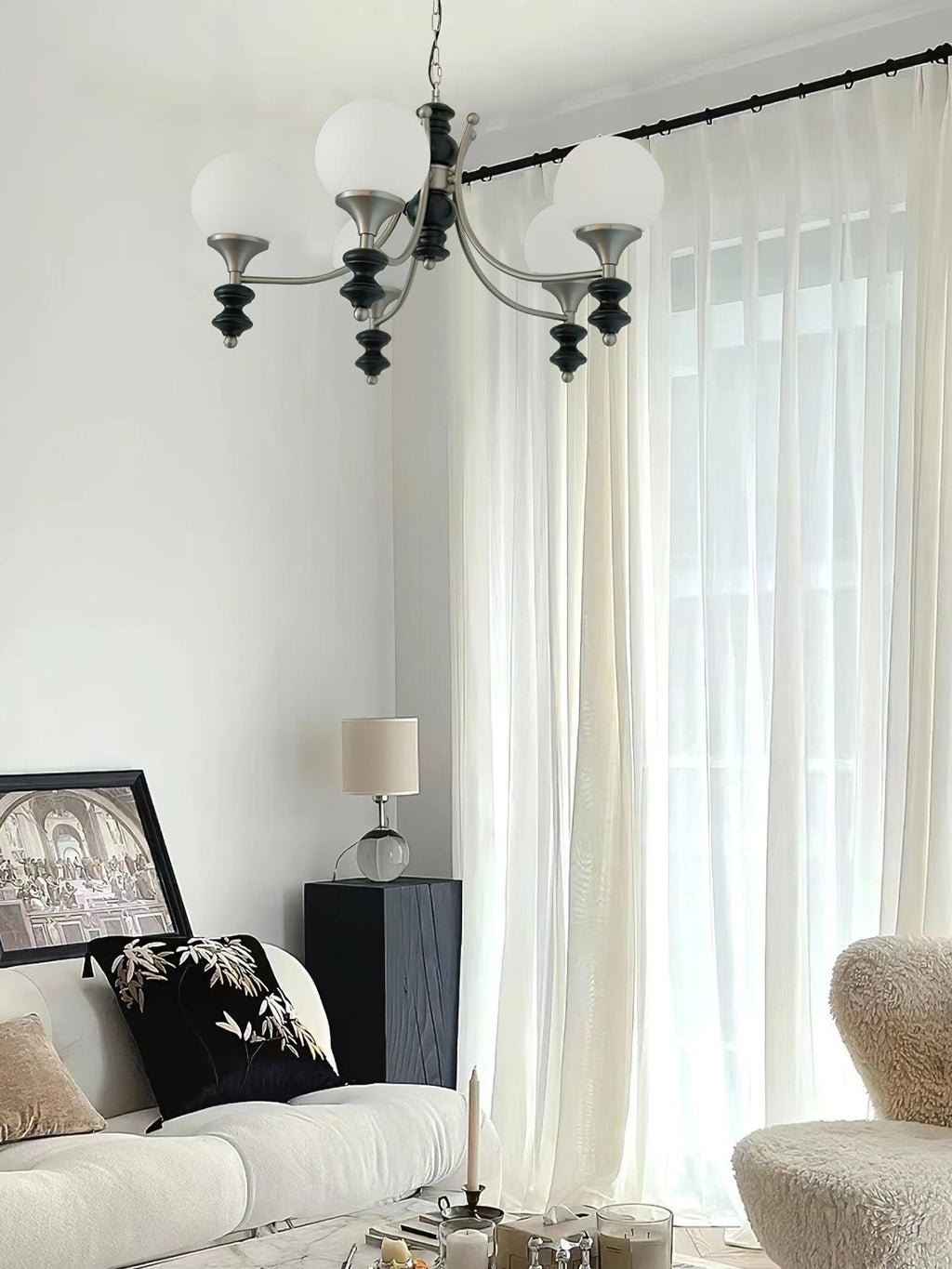 Tina Wooden Crown Chandelier