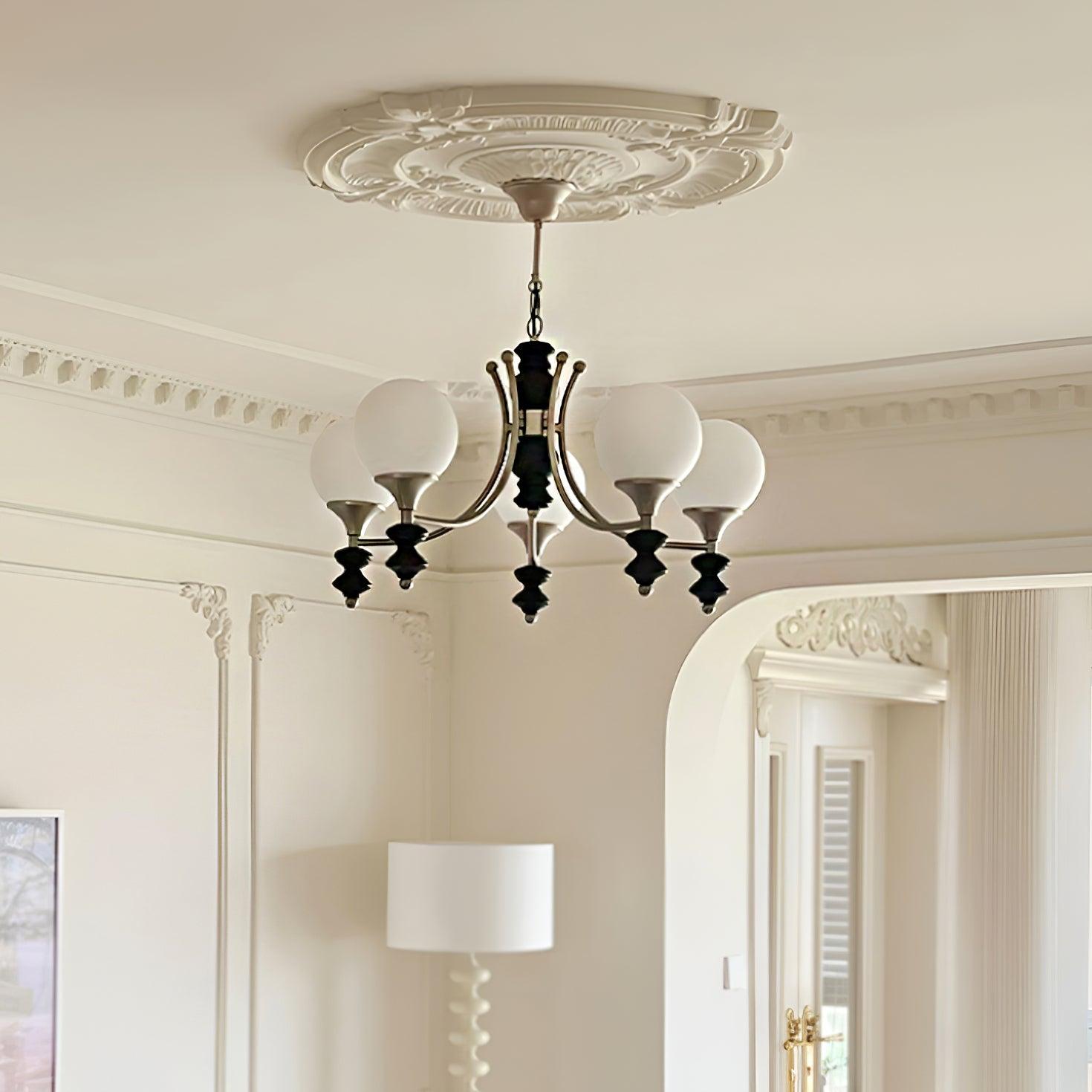 Tina Wooden Crown Chandelier