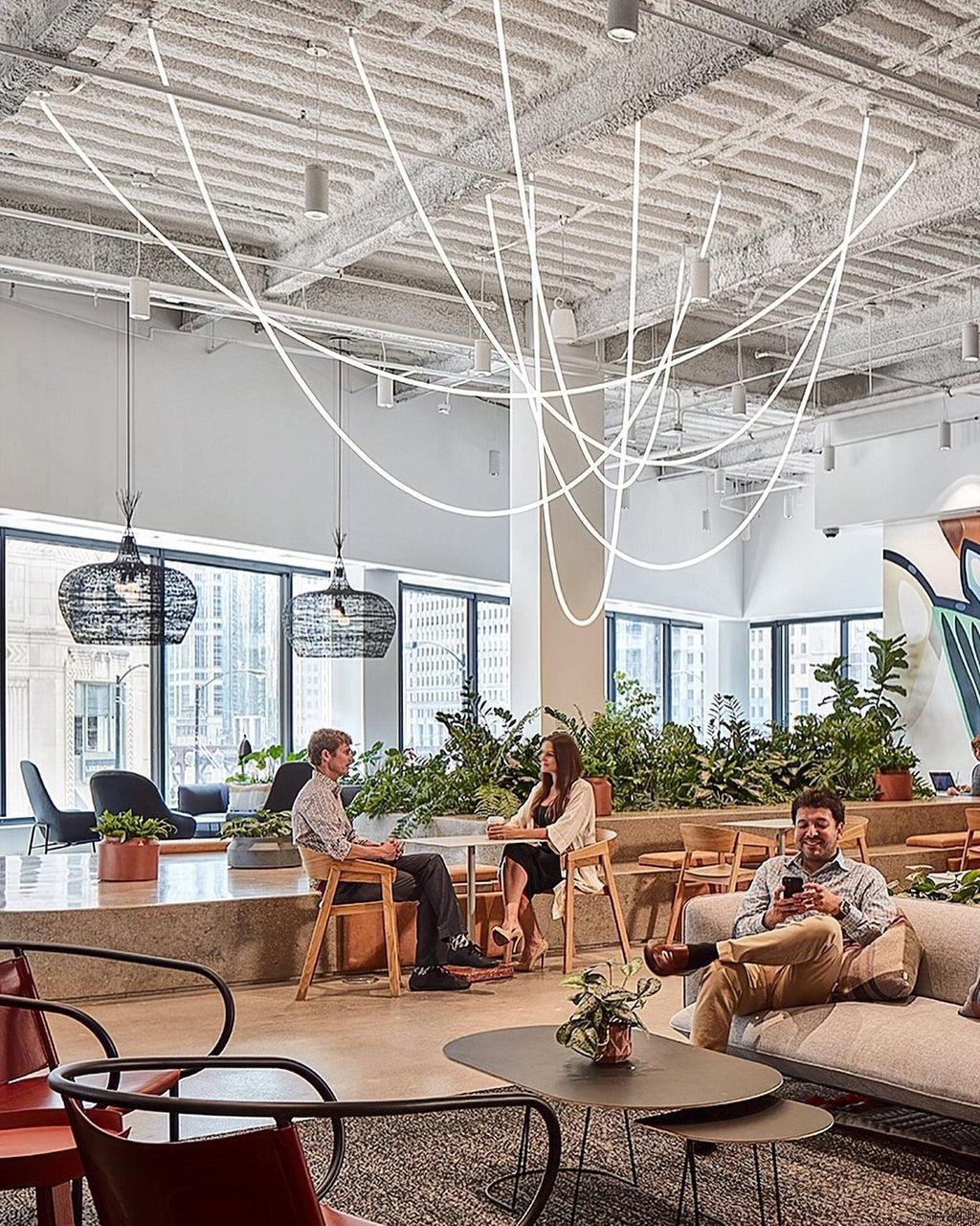 Flexible Curve Droplight Pendant Lamp