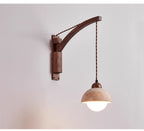 Travertine Swing Arm Wall Sconce