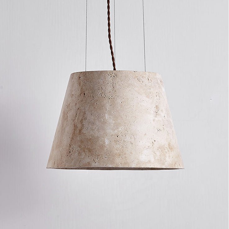 Travertine Cone Pendant Lamp
