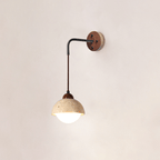 Travertine Swing Arm Wall Sconce