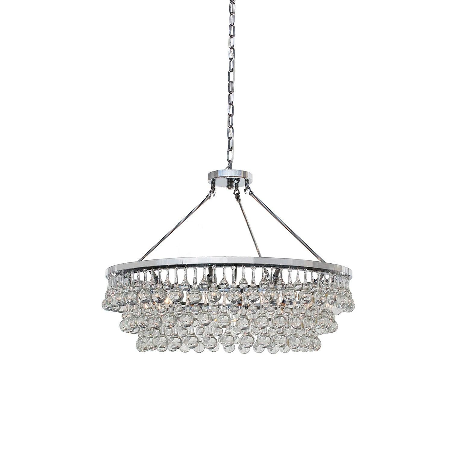 Unique Tiered Crystal Crown Chandelier