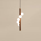 Vertical Orb Timber Droplight Pendant Lamp