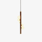 Vertical Orb Timber Droplight Pendant Lamp