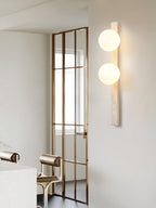 Vertical Travertine Wall Sconce