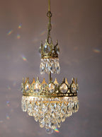 Vintage Crystal Crown Chandelier