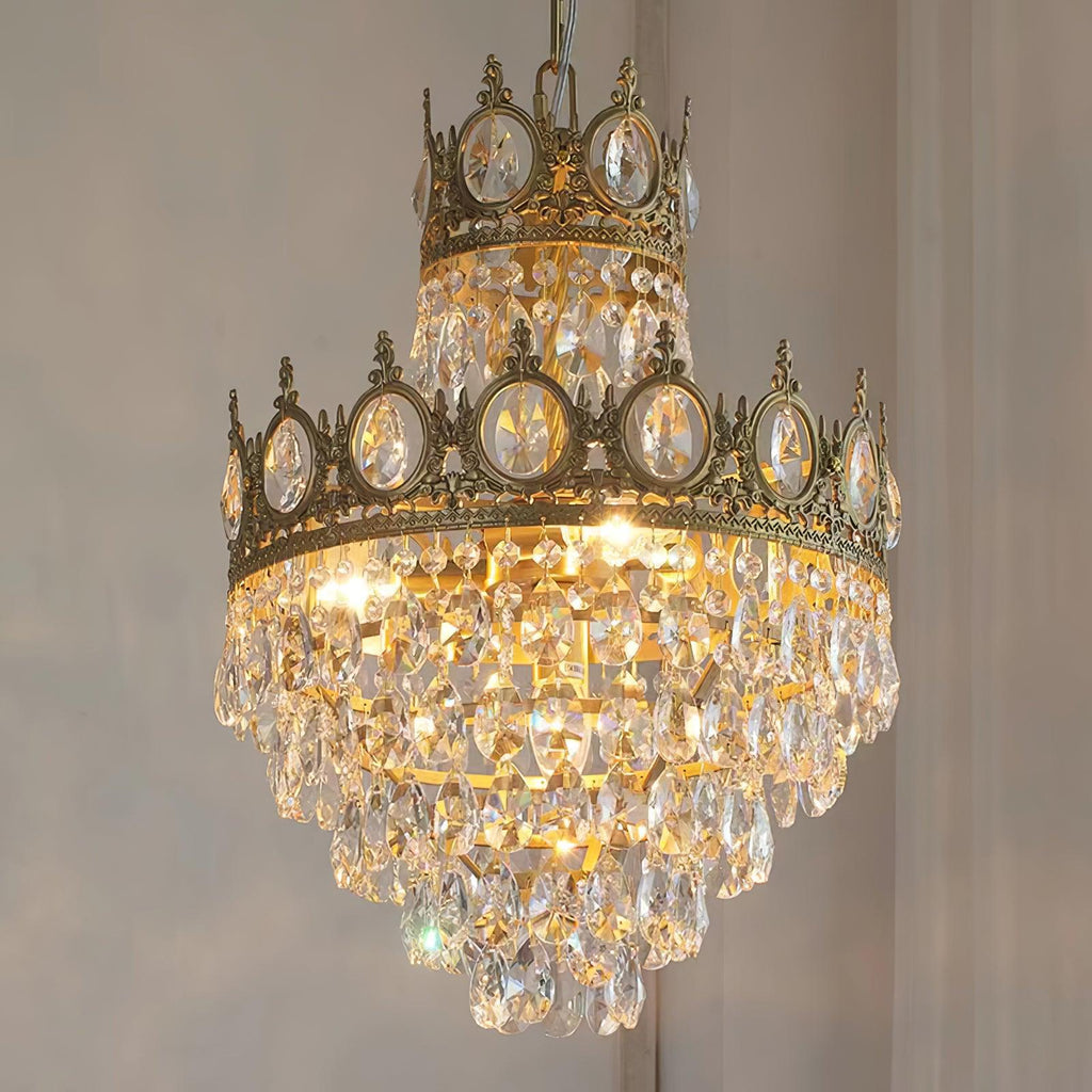 Vintage Crystal Crown Chandelier