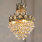Vintage Crystal Crown Chandelier