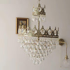 Vintage Crystal Crown Chandelier