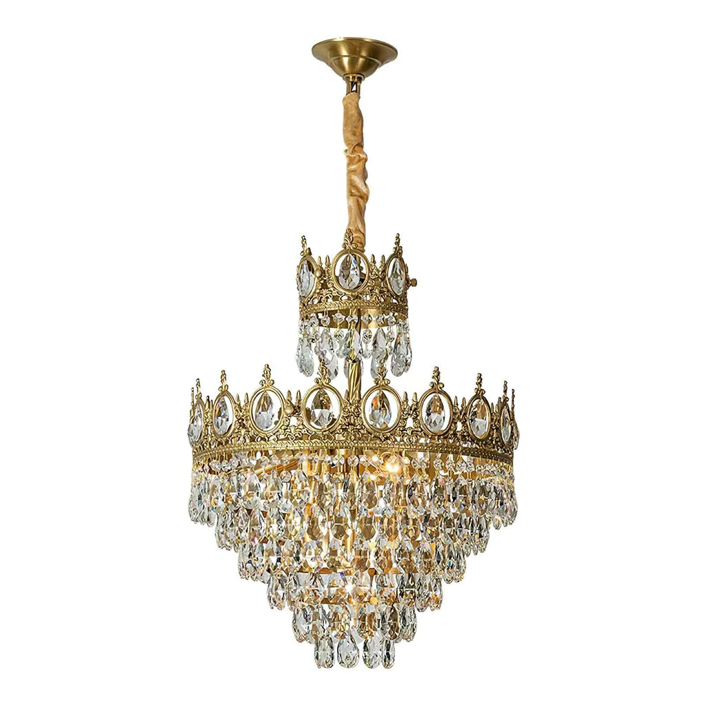 Vintage Crystal Crown Chandelier