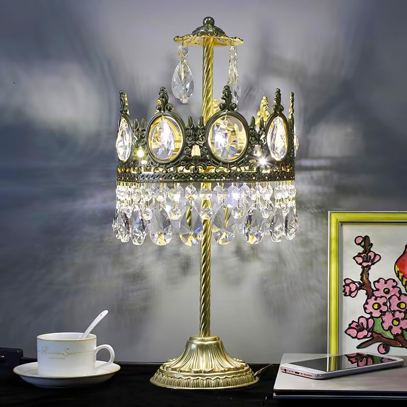 Vintage Crystal Task lamp Table Light