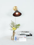 Vintage Wood Plug-in Sconce Wall Lamp