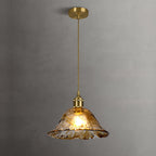 Vintage Brown Glass Ceiling light fitting Pendant Light