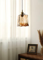 Vintage Brown Glass Ceiling light fitting Pendant Light