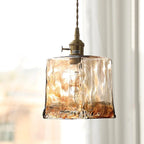 Vintage Brown Glass Ceiling light fitting Pendant Light