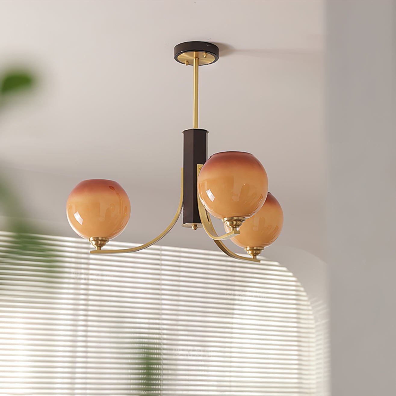 Vintage Caramel Globe Pendant light Chandelier