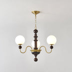 Vintage Curved Sphere Candelabrum Chandelier