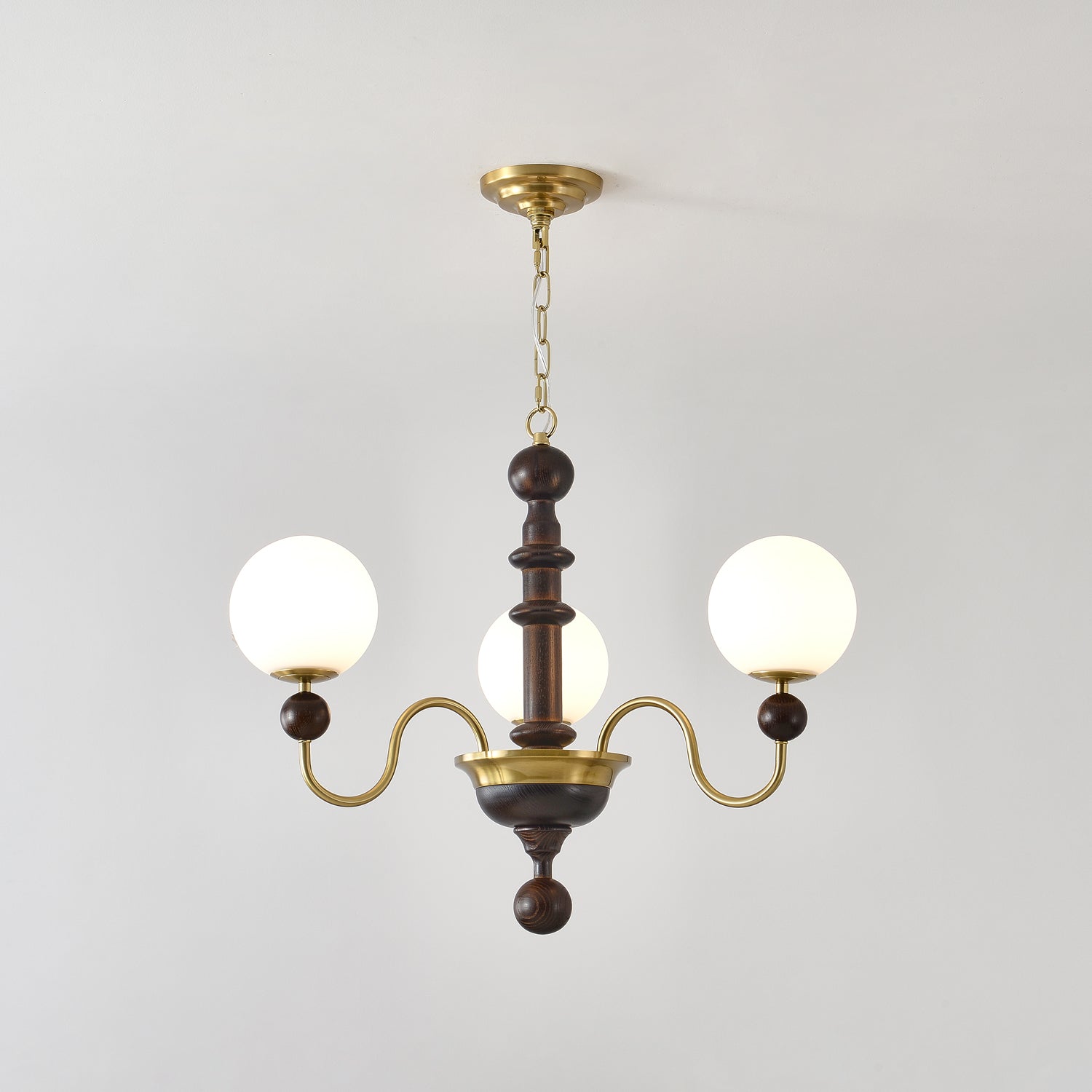 Vintage Curved Sphere Candelabrum Chandelier