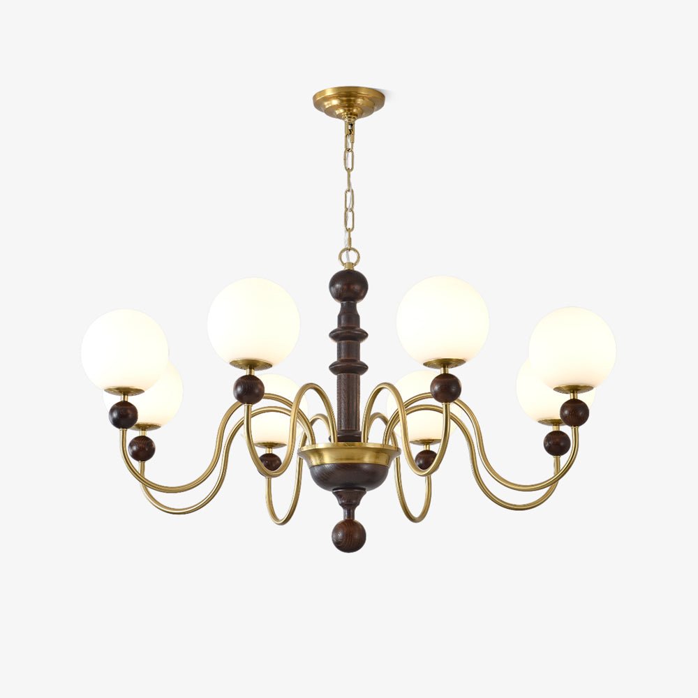 Vintage Curved Sphere Candelabrum Chandelier