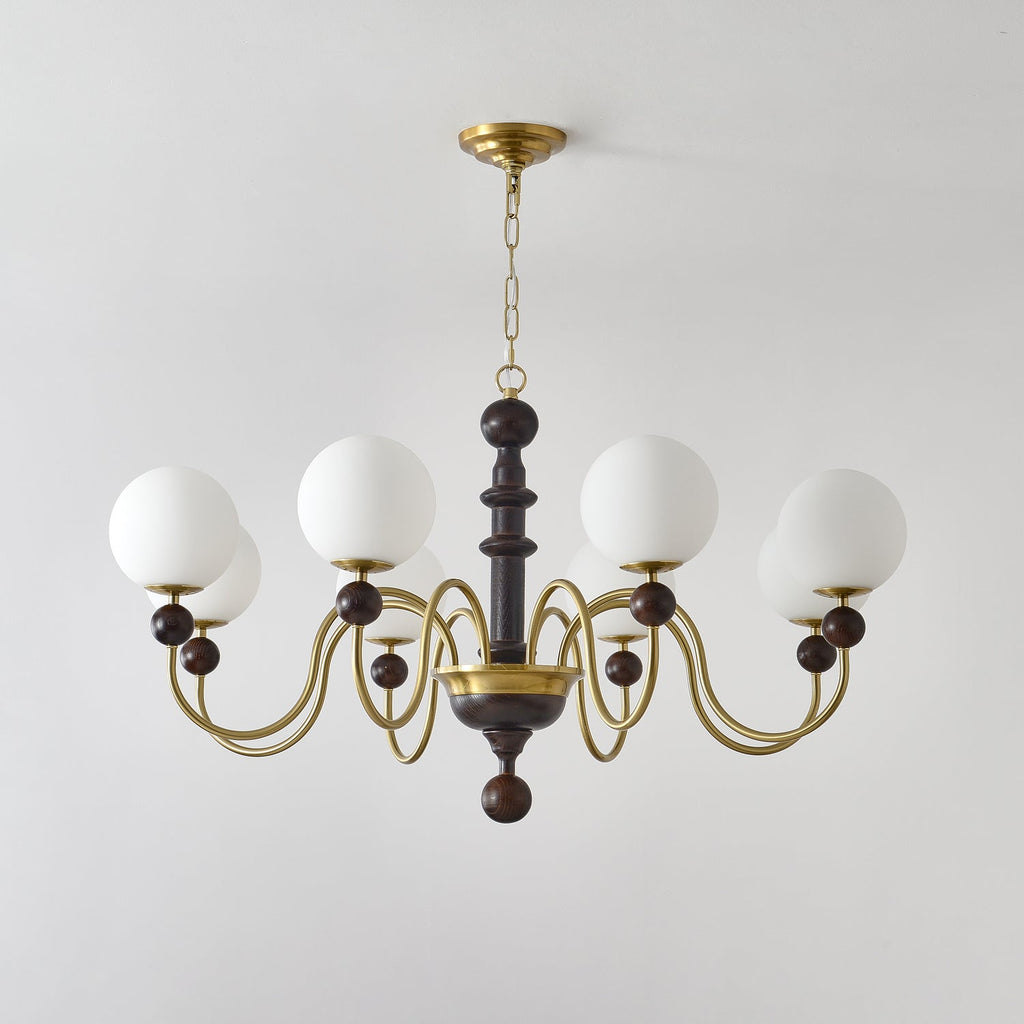 Vintage Curved Sphere Candelabrum Chandelier