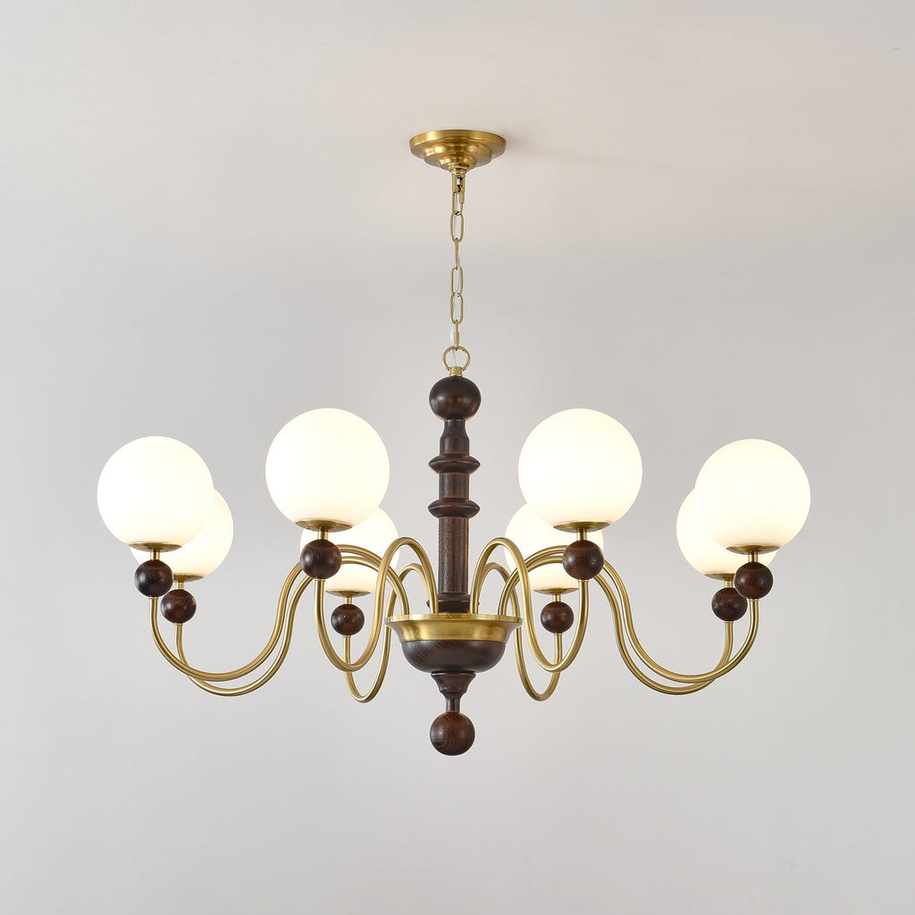 Vintage Curved Sphere Candelabrum Chandelier
