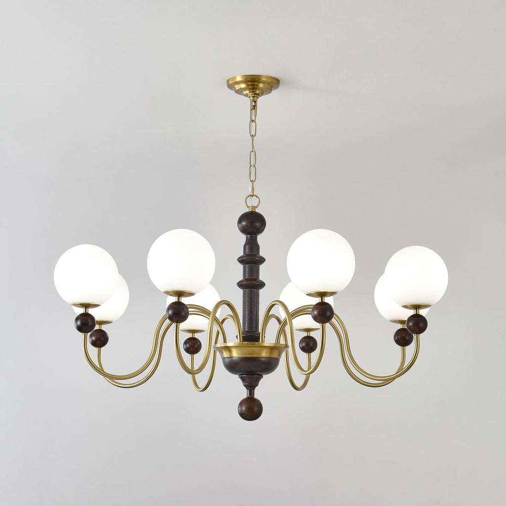 Vintage Curved Sphere Candelabrum Chandelier