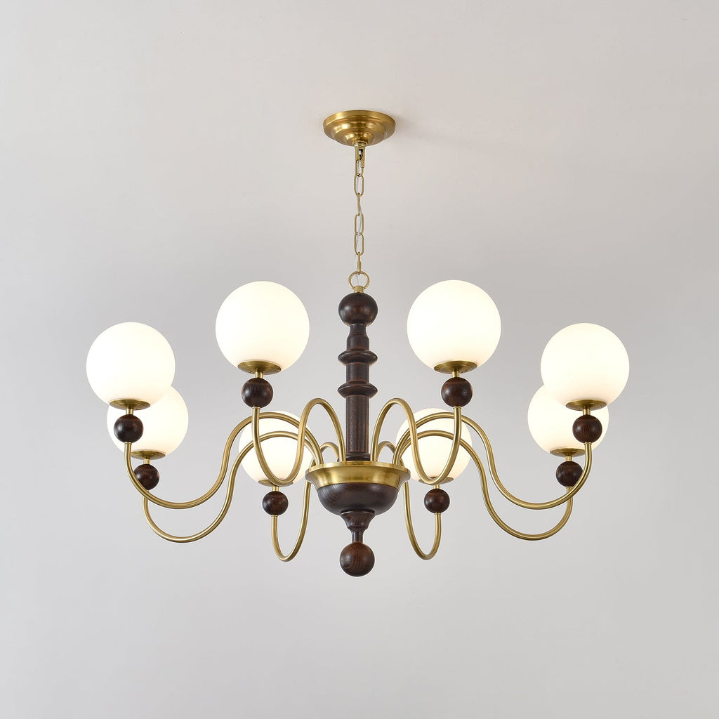 Vintage Curved Sphere Candelabrum Chandelier