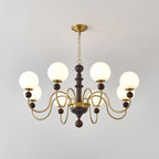 Vintage Curved Sphere Candelabrum Chandelier
