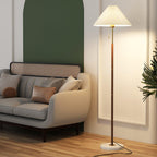 Vintage Pleated Tall Lamp Floor Lamp