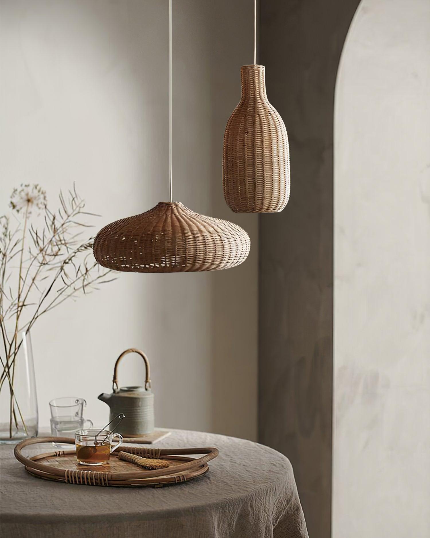 Vintage Rattan Hanging light Pendant Lamp