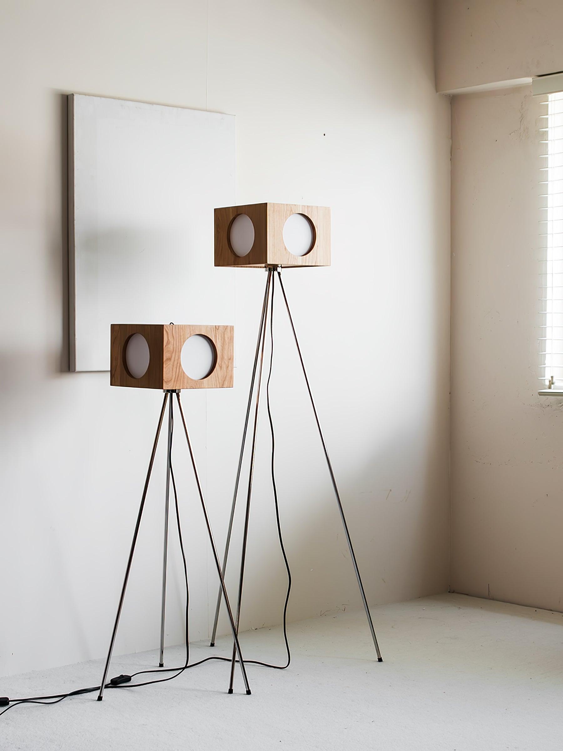 Vintage Tripod Camera Uplight Lamp Floor Lamp