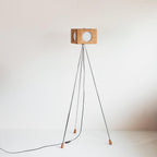 Vintage Tripod Camera Uplight Lamp Floor Lamp