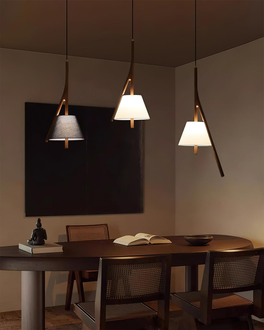Nanzhi Wood Droplight Pendant Lamp