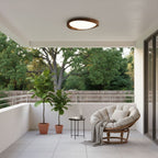 Walnut Curved Edge Ceiling Light