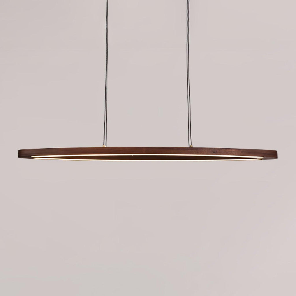 Walnut Arc Linear Ceiling light fitting Pendant Lamp