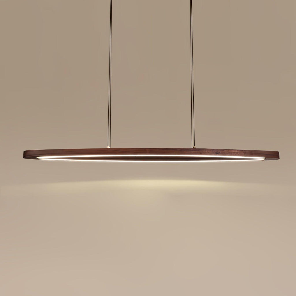Walnut Arc Linear Ceiling light fitting Pendant Lamp