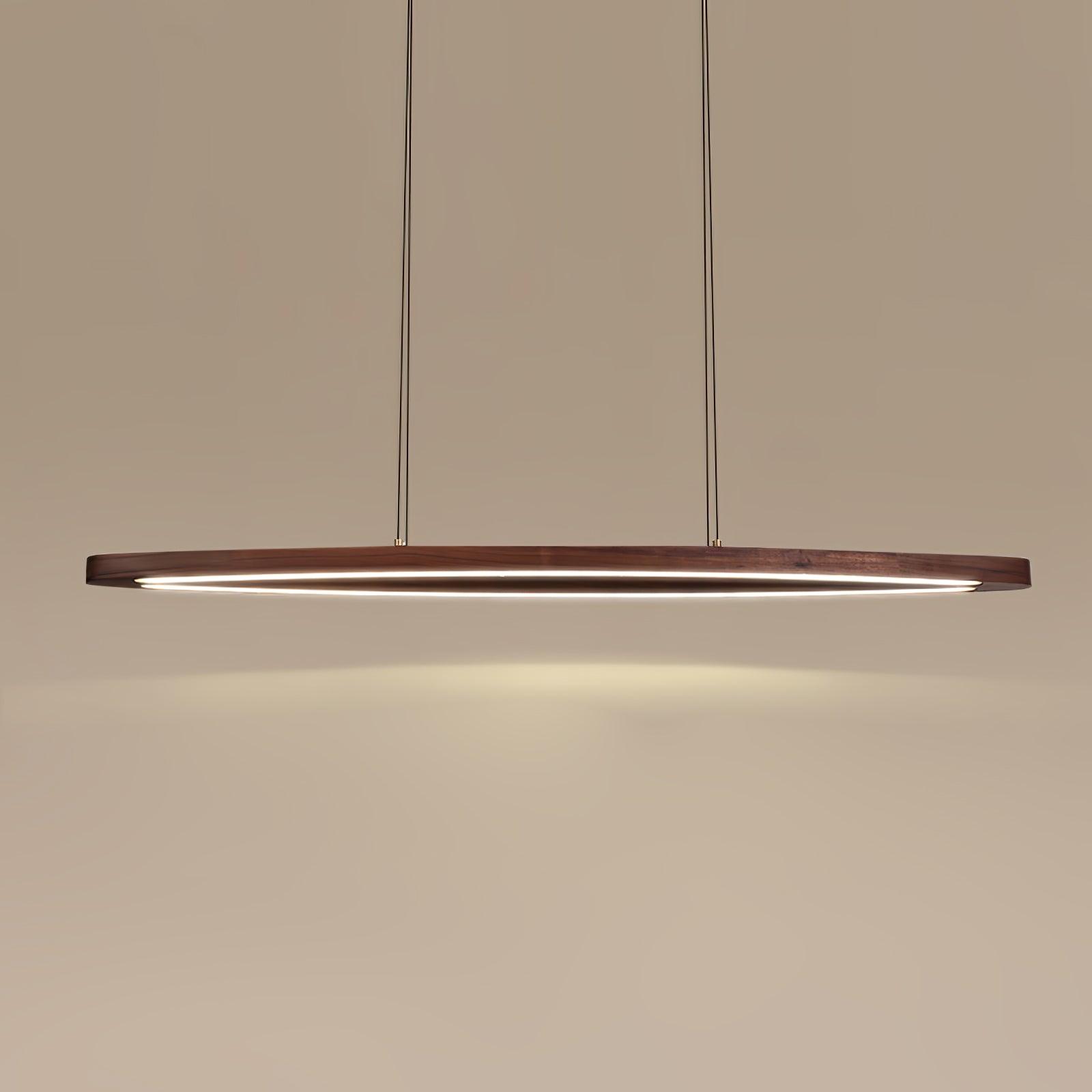 Walnut Arc Linear Ceiling light fitting Pendant Lamp