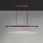 Walnut Arc Linear Ceiling light fitting Pendant Lamp