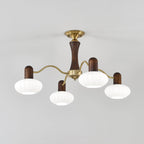 Walnut Color Embrace Gasolier Chandelier