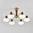 Walnut Color Embrace Gasolier Chandelier