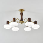 Walnut Color Embrace Gasolier Chandelier
