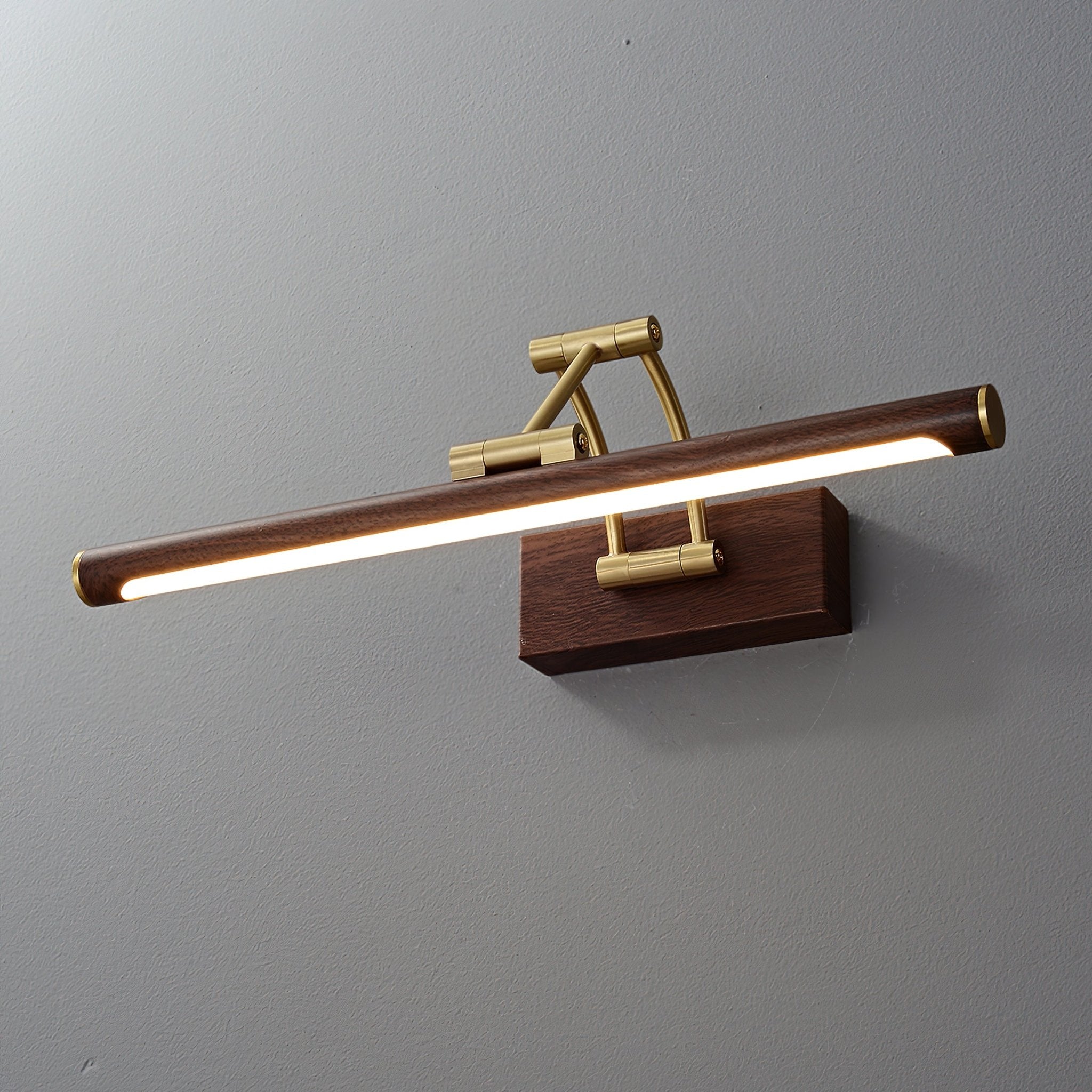 Walnut Color Linear Adjustable Lamp bracket Wall Light