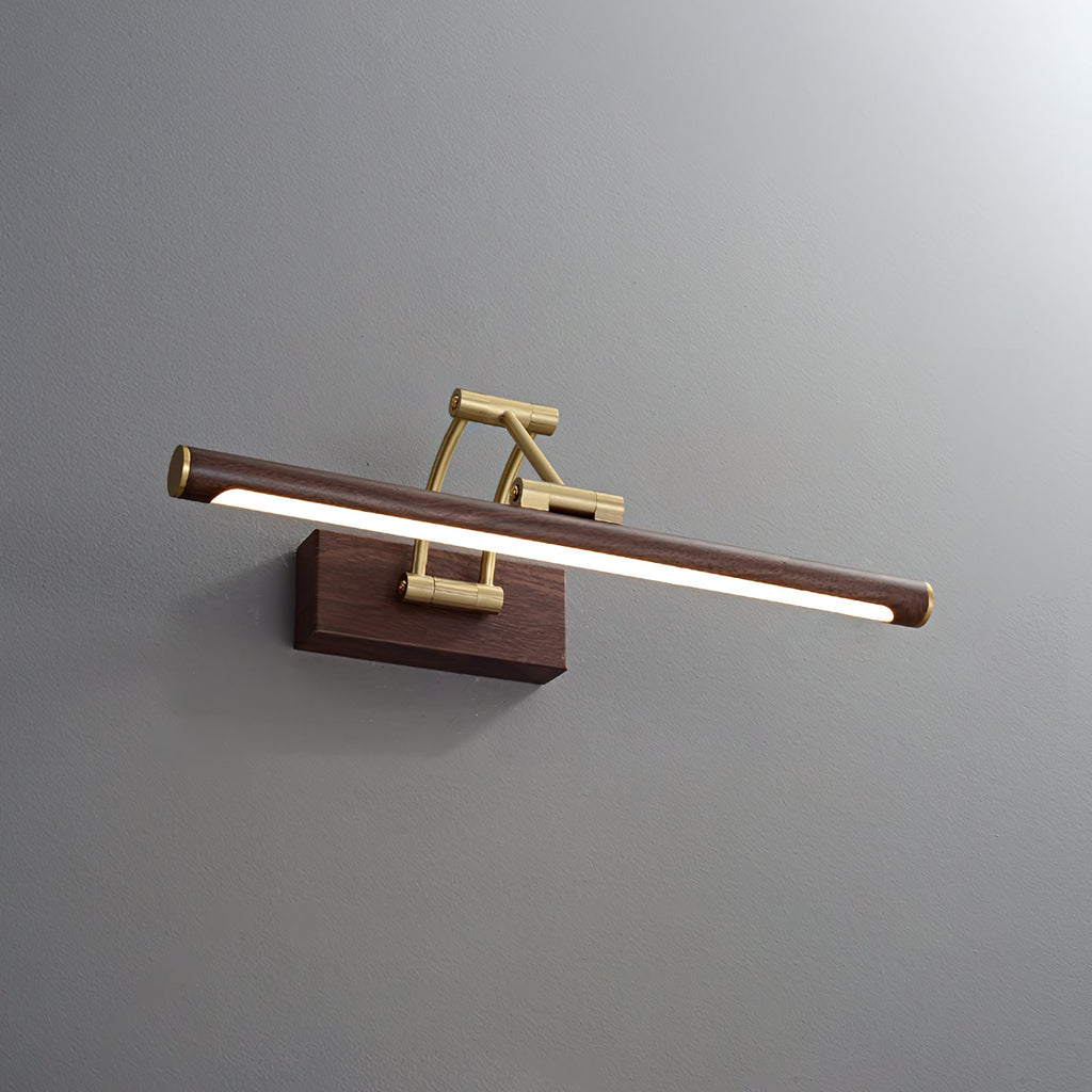 Walnut Color Linear Adjustable Lamp bracket Wall Light