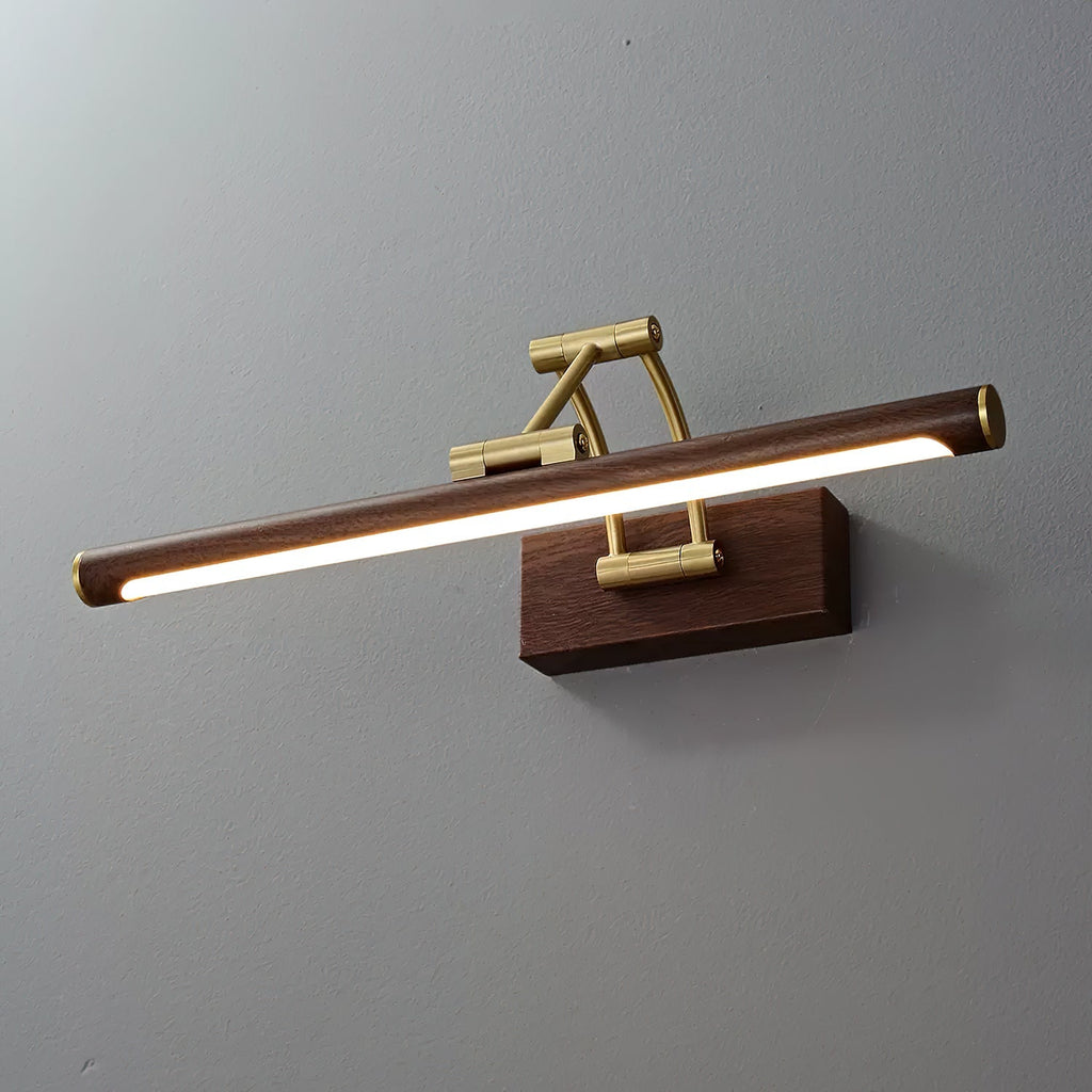 Walnut Color Linear Adjustable Lamp bracket Wall Light