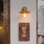 Walnut Flared Lamp bracket Wall Light
